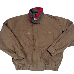 Vintage WinnerMate Brown Windbreaker Jacket XL 90s Retro Outerwear Coat Zip Up
